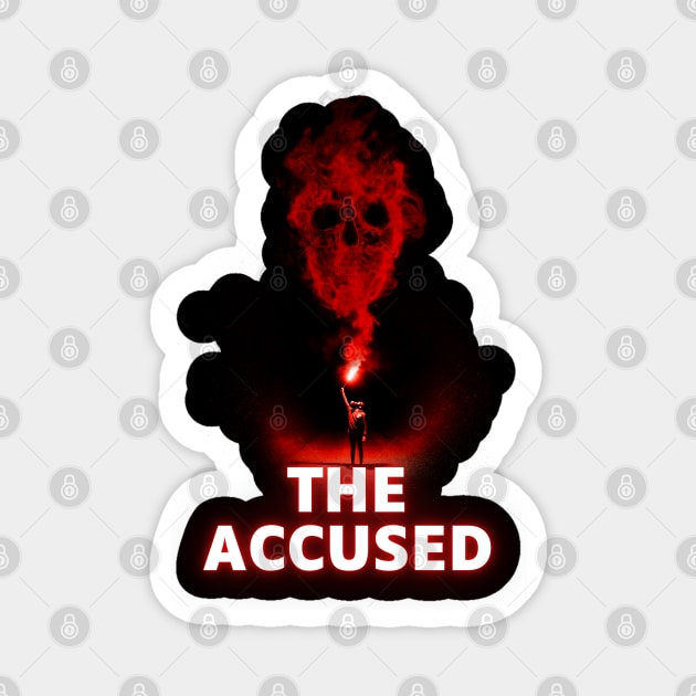 the accused red smoke Sticker by pesidsg